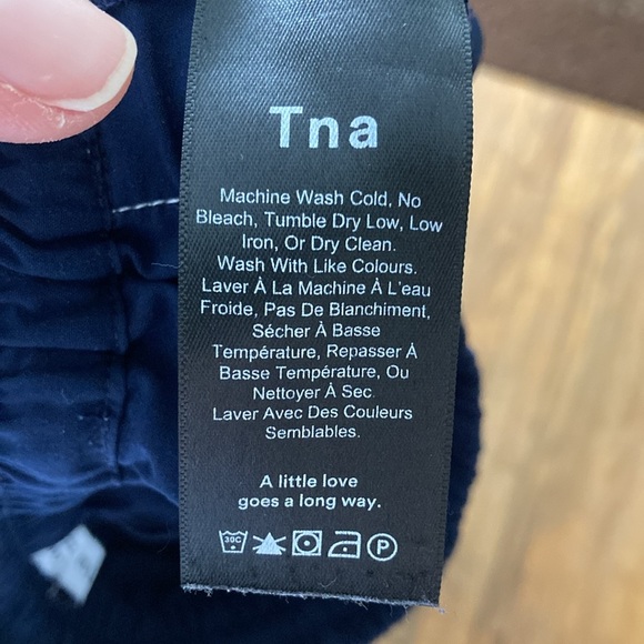 TNA Blue and Red Track Pants with Sporty Stripes - Picture 7 of 8